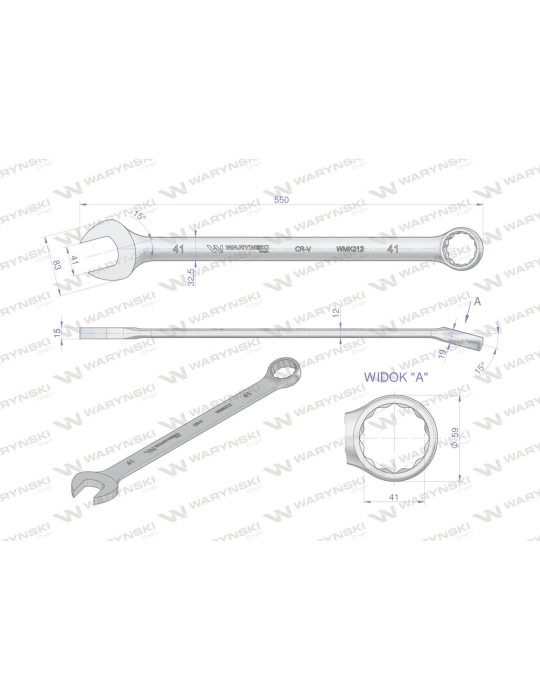 KLUCZ PŁASKO-OCZK. 41MM DŁUGI 550MM
WMK212
