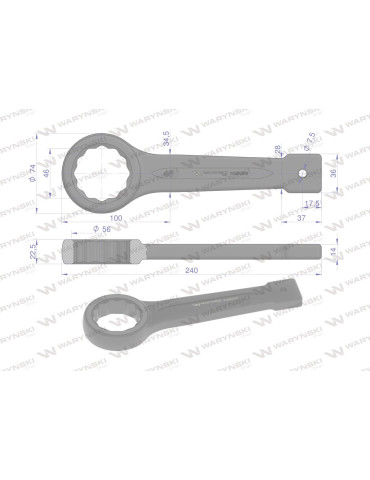 KLUCZ OCZKOWY DO POBIJANIA 46MM
WMK006
 2