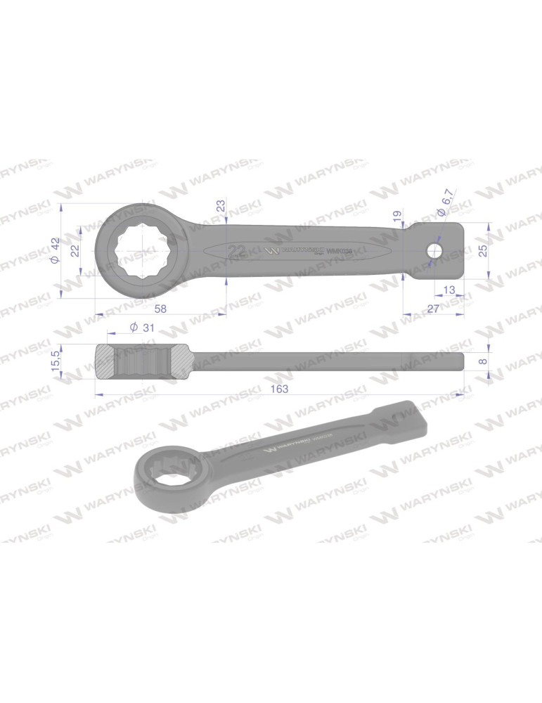 KLUCZ OCZKOWY DO POBIJANIA 22MM
WMK038
