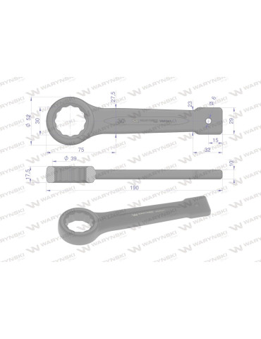 KLUCZ OCZKOWY DO POBIJANIA 30MM
WMK041 2