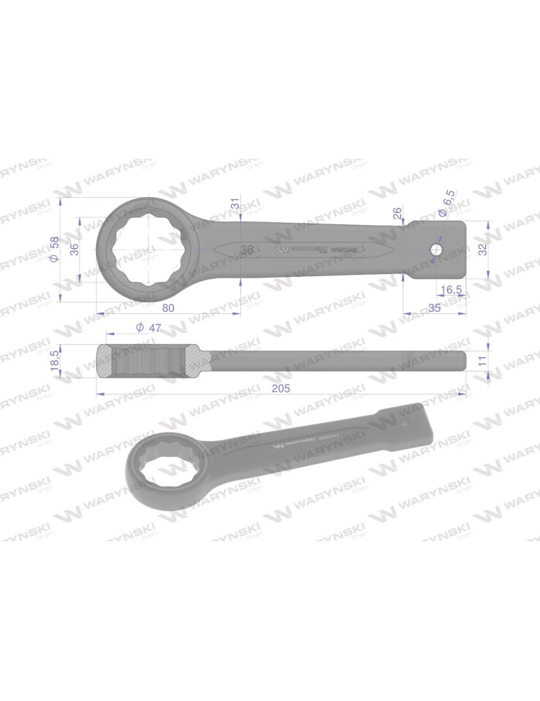 KLUCZ OCZKOWY DO POBIJANIA 36MM
WMK043