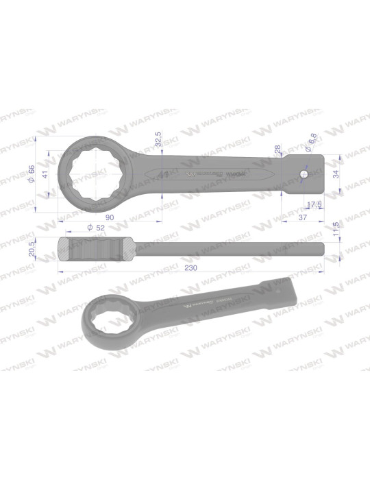 KLUCZ OCZKOWY DO POBIJANIA 41MM
WMK044
