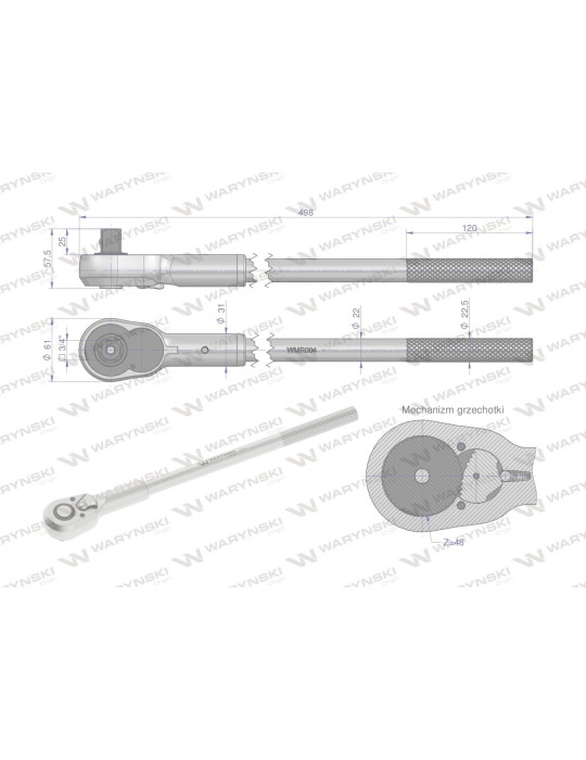 GRZECHOTKA 3/4" 48T O ZWIEKSZONEJ WYTRZMAŁOŚCI
WMR004
