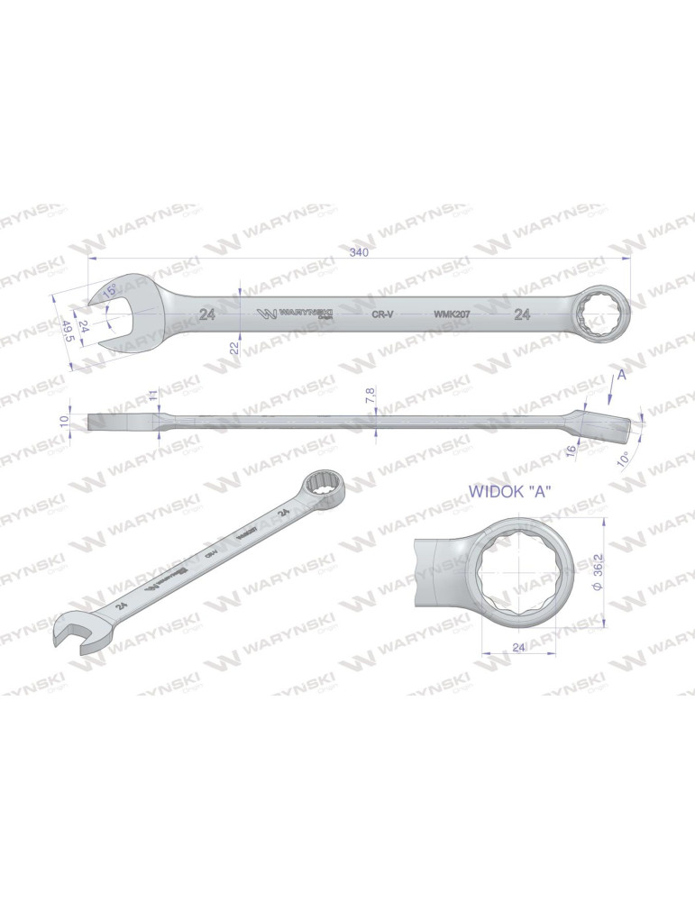 KLUCZ PŁASKO-OCZK. 24MM DŁUGI 339MM
WMK207
