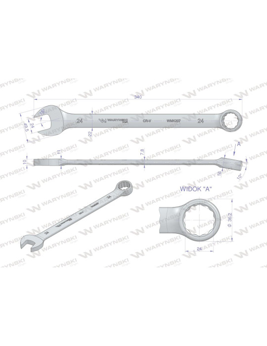 KLUCZ PŁASKO-OCZK. 24MM DŁUGI 339MM
WMK207
