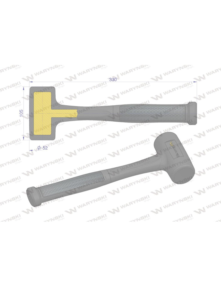 MŁOTEK GUMOWY 900G 
WMM202