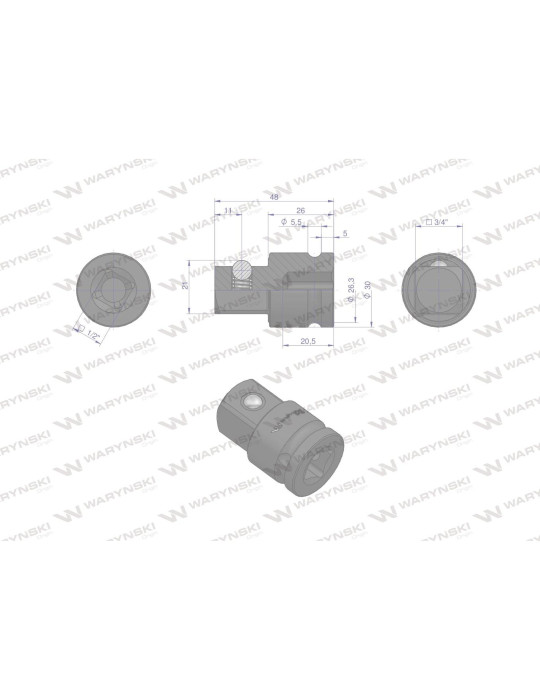 REDUKCJA NASADEK UDAR 1/2"-3/4"

Adapter do nasadek udarowych 1/2" (F) x 3/4" (M). CrMo. Waryński
WMU051