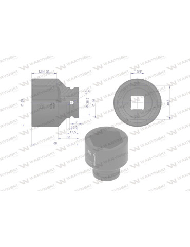 NASADKA UDAROWA 3/4" 48MM WMU088 2