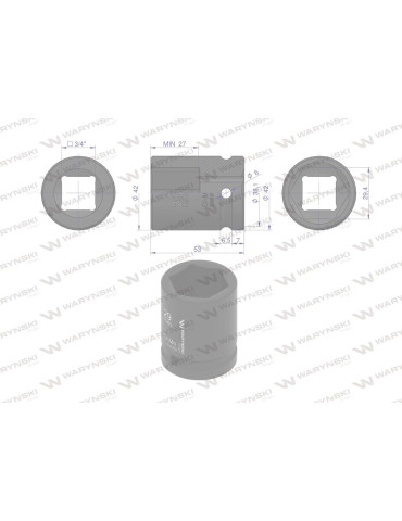 NASADKA UDAROWA 3/4" 29MM WMU069 2