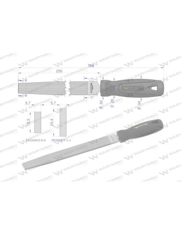 PILNIK PŁASKI 250MM WMF003
