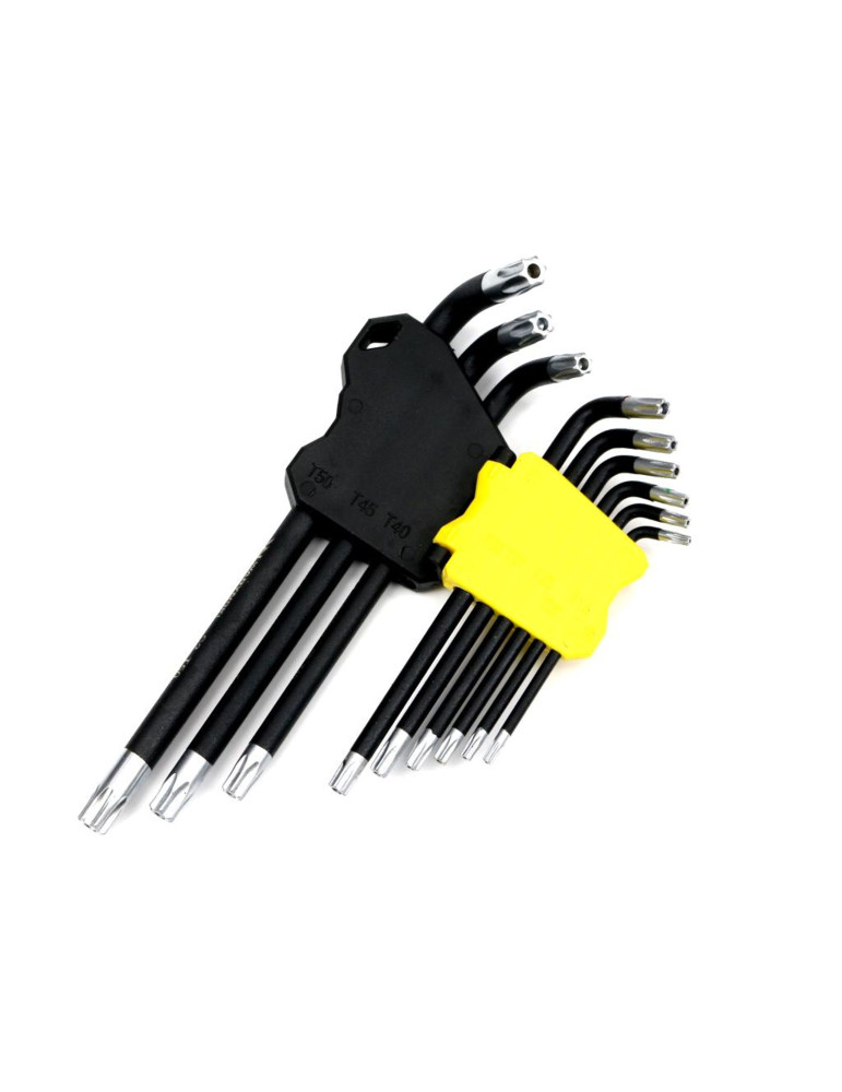 ZESTAW TORX PRZEDŁ. T10-T50 WMK195
Zestaw kluczy przedłużonych TORX T10-T50 ze stali S2 9el w uchwycie Waryński
Indeks WMK195