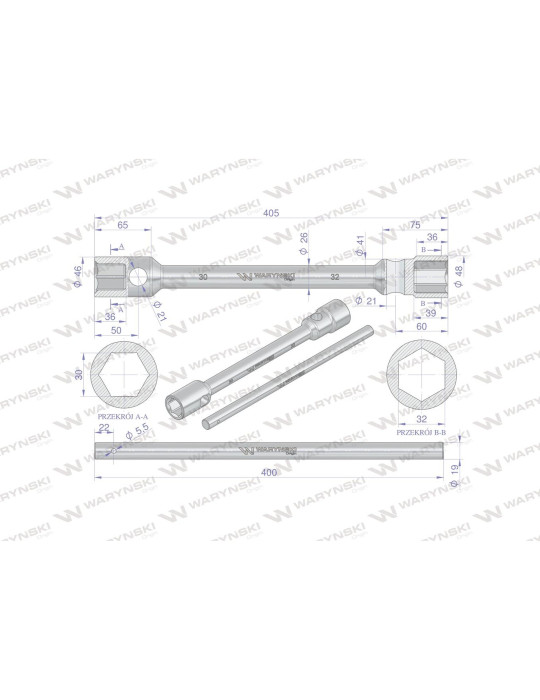 KLUCZ KRZYŻAKOWY DO KÓŁ 30X32MM
Klucz krzyżakowy do kół 30x32mm wzmocniony wkladany uchwyt Waryński
Indeks WMK066
