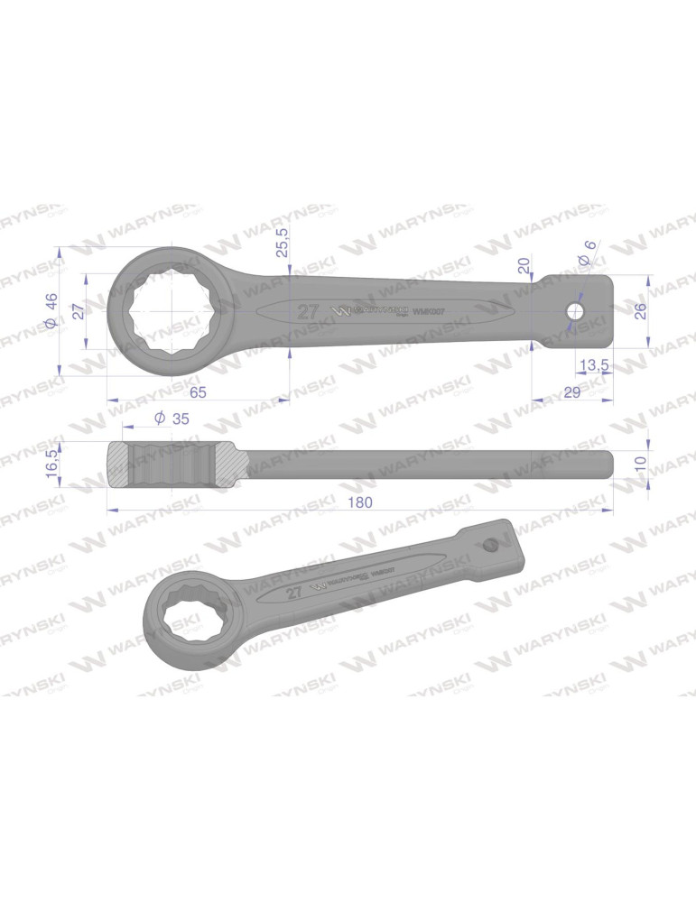 KLUCZ OCZKOWY DO POBIJANIA 27MM
WMK007

