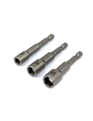 ZESTAW NASADEK NA WKRĘTARKĘ 
Zestaw nasadek z uchwytem narzedziowym 6. 8. 10 mm długość 65 mm Waryński
Indeks WMA160