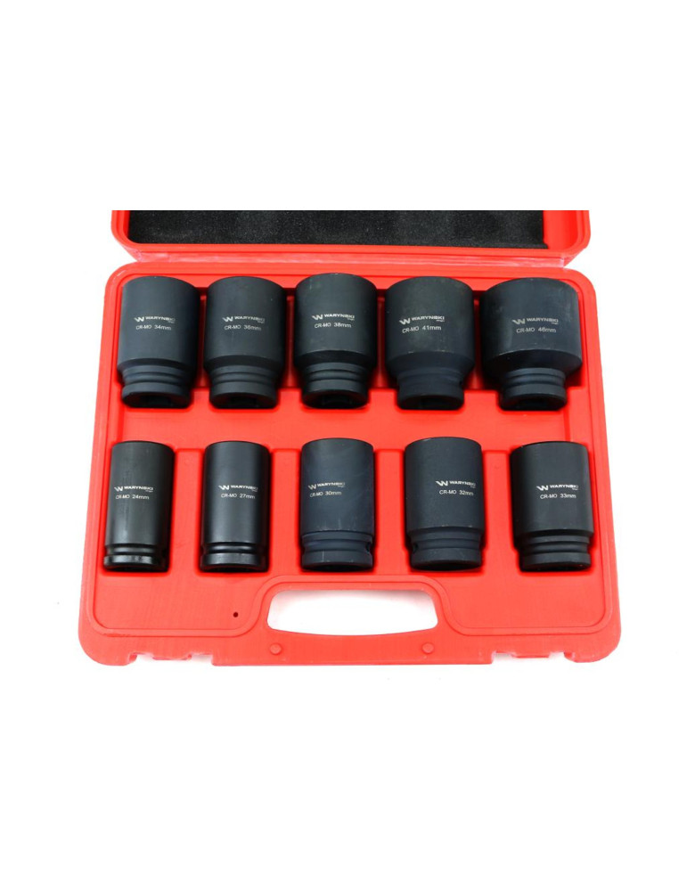ZESTAW NASADEK UDAROWYCH 3/4" DŁ.
Zestaw nasadek udarowych długich 3/4 Waryński
Indeks WMU110
