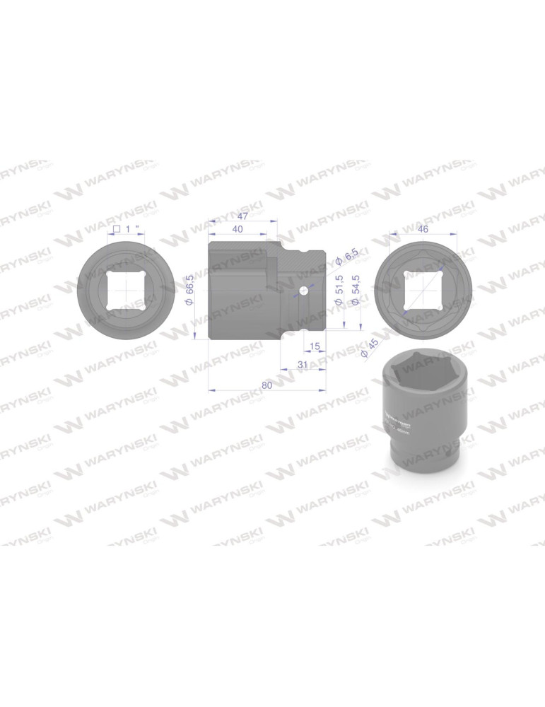 NASADKA UDAROWA 1" 46MM WMU149