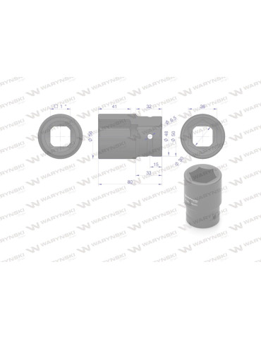 NASADKA UDAROWA 1" 36MM 
WMU146 2