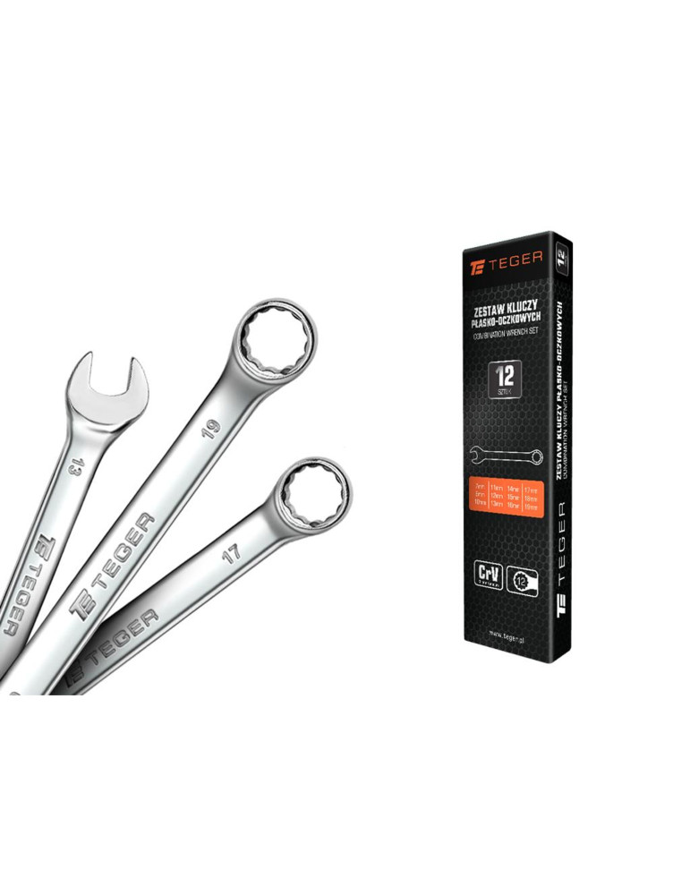 ZESTAW KLUCZY PŁASKOOCZ. TEGER 7-19 12szt.
Zestaw kluczy płasko-oczkowych 12 szt / TEGER
Indeks T-W-NWZKPO12
