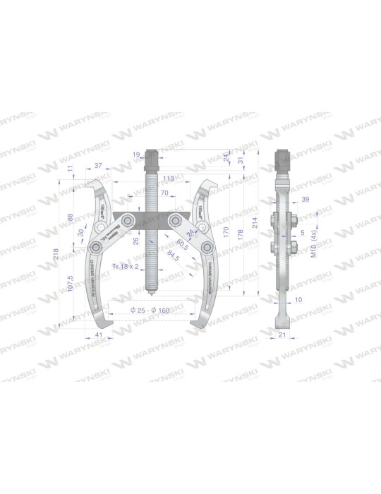 ŚCIĄGACZ 2-RAM.25-160 TYP S WMB023
