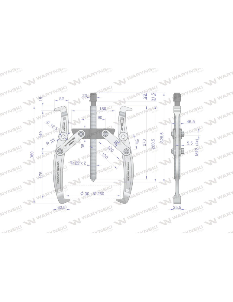 ŚCIĄGACZ 2-RAM.30-260 TYP S WMB025

