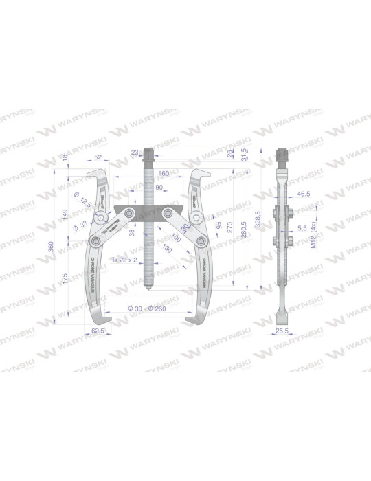 ŚCIĄGACZ 2-RAM.30-260 TYP S WMB025

