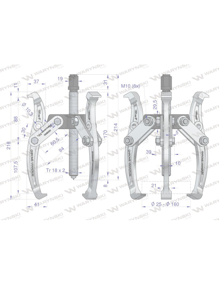 ŚCIĄGACZ 3-RAM.25-160 TYP S WMB030

