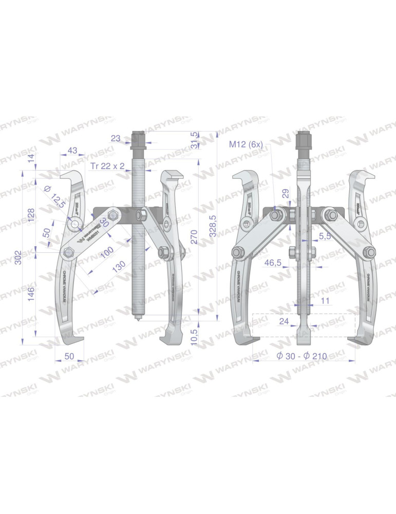 ŚCIĄGACZ 3-RAM.30-210 TYP S WMB031
