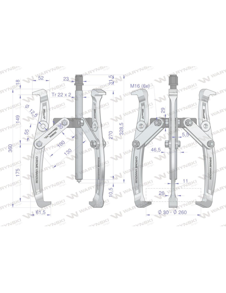 ŚCIĄGACZ 3-RAM.30-260 TYP S WMB032