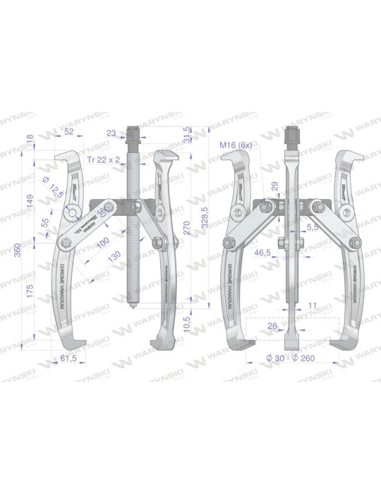ŚCIĄGACZ 3-RAM.30-260 TYP S WMB032