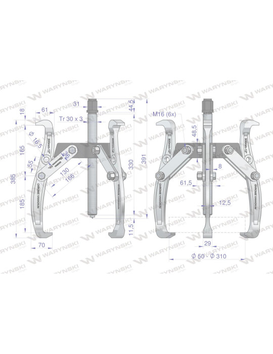 ŚCIĄGACZ 3-RAM.50-310 TYP S WMB033