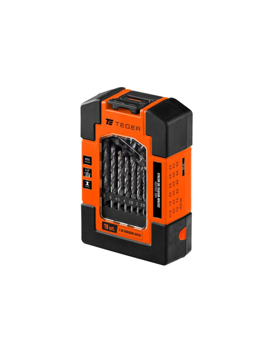 ZESTAW WIERTEŁ METAL HSS 19SZT 
Zestaw wierteł do metalu - HSS (DIN 338) (19 SZT.) / TEGER
Indeks T-W-NWWDM-KPL01