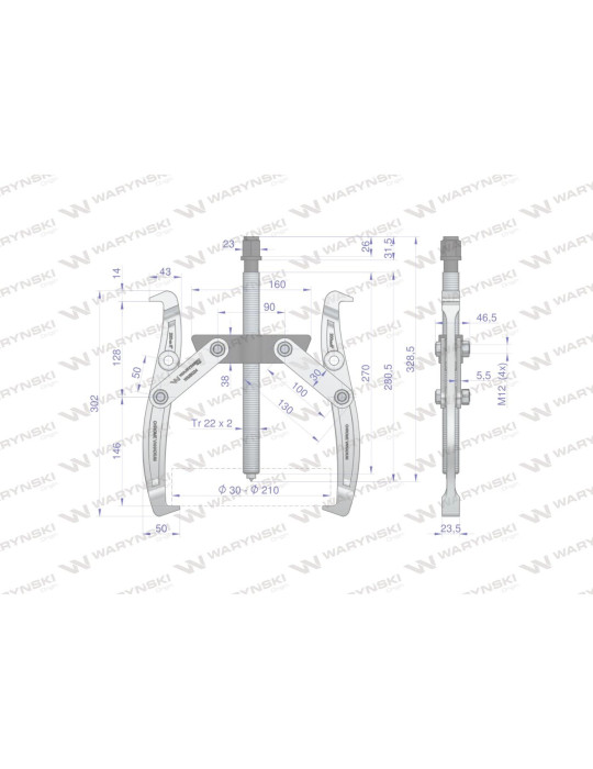 ŚCIĄGACZ 2-RAM.30-210 TYP S WMB024
