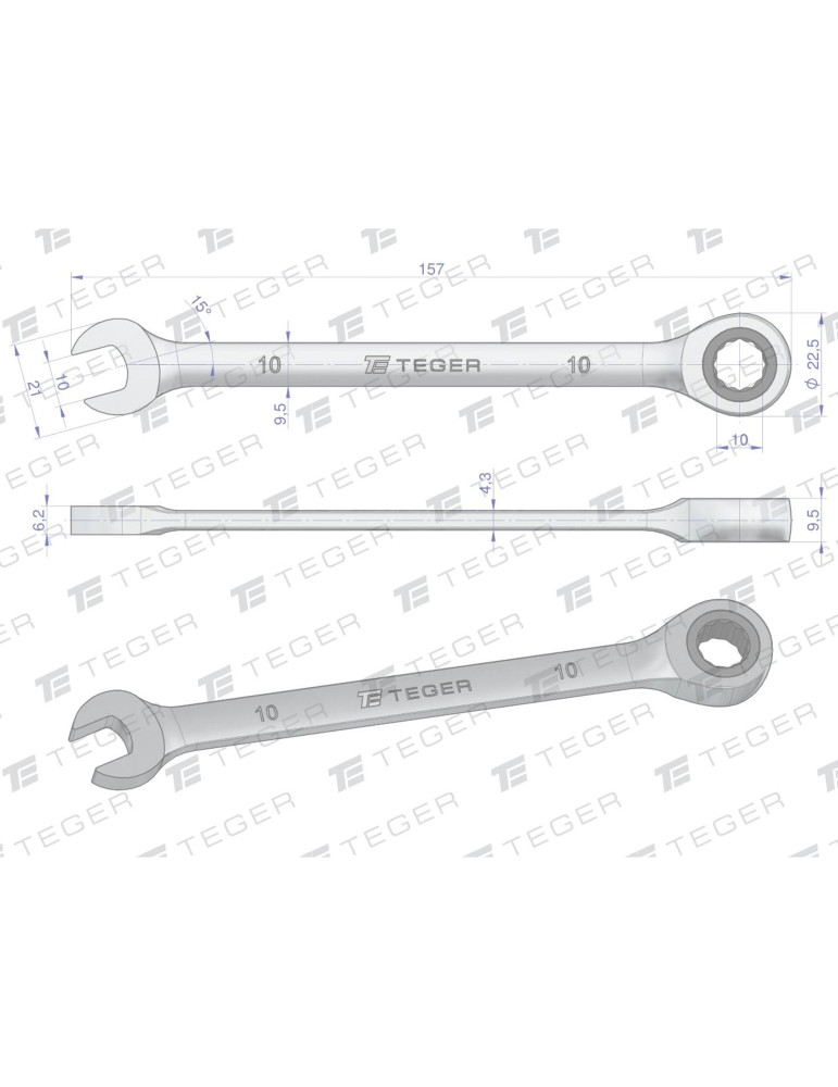 KLUCZ PŁASKO-OCZ 10 GRZECH TEGER
Klucz płasko-oczkowy z grzechotką 10mm / TEGER
Indeks T-W-NWKPOG10