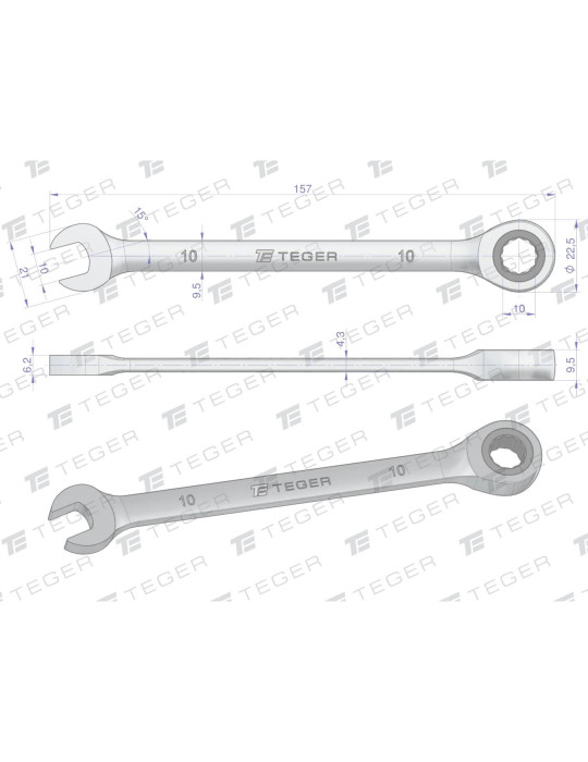 KLUCZ PŁASKO-OCZ 10 GRZECH TEGER
Klucz płasko-oczkowy z grzechotką 10mm / TEGER
Indeks T-W-NWKPOG10