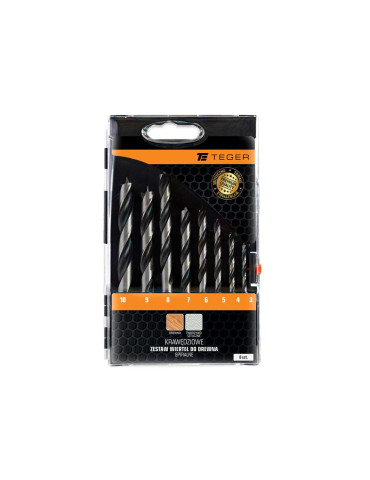 ZESTAW WIERTEŁ DREWNO  8SZT
Zestaw wierteł do drewna - krawędziowe spiralne (8 SZT.) / TEGER
Indeks T-W-NWWDD-KPL01