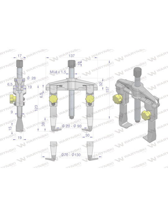 ŚCIĄGACZ 2-RAM.TYP T 70-130 
WMB040