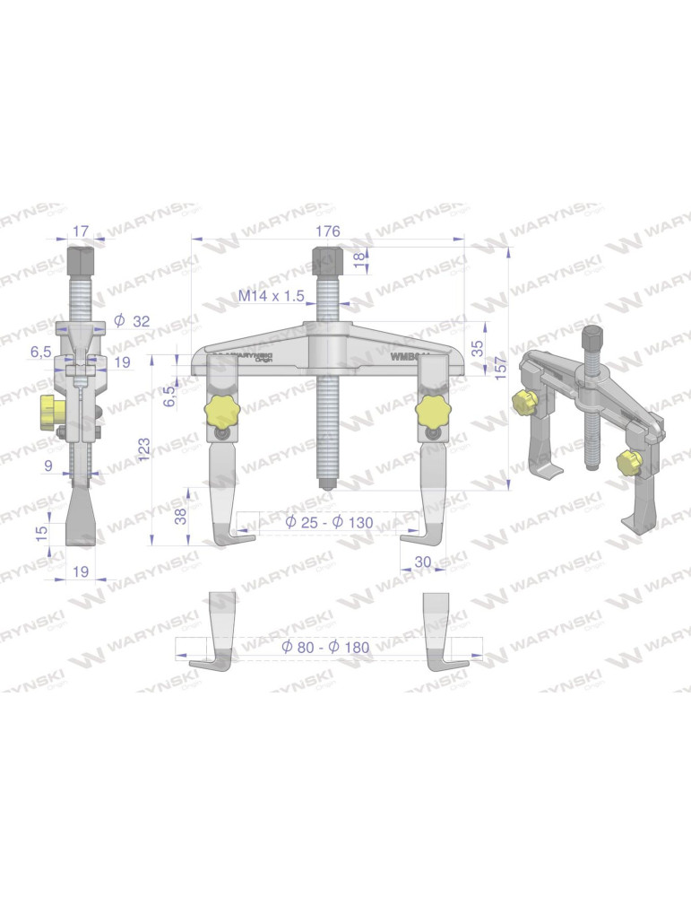 ŚCIĄGACZ 2-RAM.TYP T 80-180 
WMB041