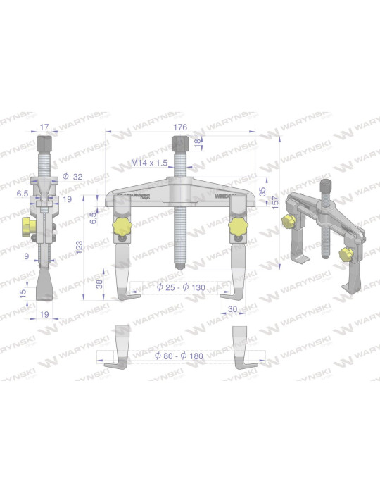 ŚCIĄGACZ 2-RAM.TYP T 80-180 
WMB041