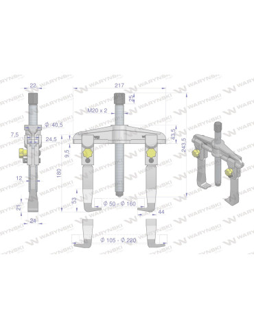 ŚCIĄGACZ 2-RAM.TYP T 105-220
WMB042 2