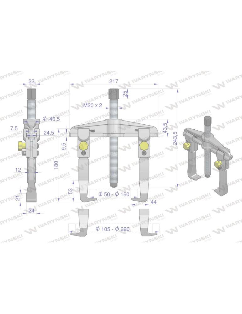 ŚCIĄGACZ 2-RAM.TYP T 105-220
WMB042