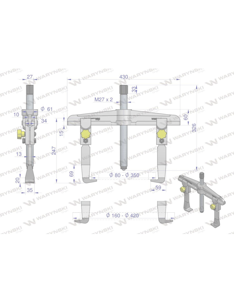 ŚCIĄGACZ 2-RAM.TYP T 160-420
WMB045