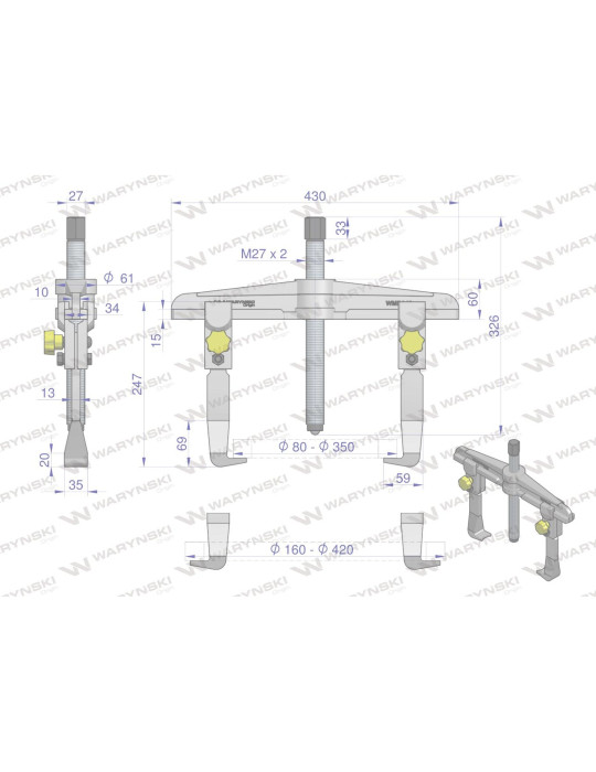ŚCIĄGACZ 2-RAM.TYP T 160-420
WMB045
