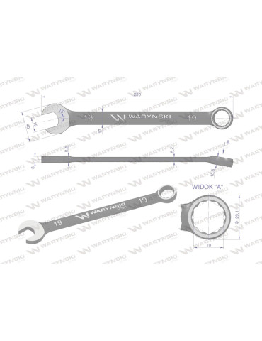 KLUCZ PŁASKO-OCZKOWY 19MM STANDART Waryński
WMK029 2