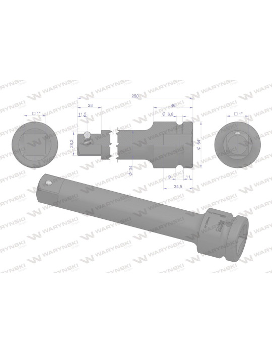 PRZEDŁUŻKA UDAR 1" 250MM WARYŃSKI
WMU158