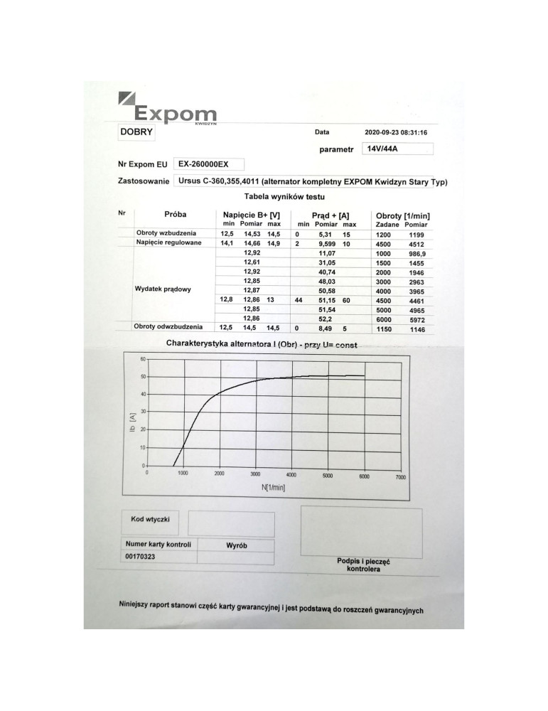 ALTERNATOR C-360 EXPOM  N.T 44A
EX-260000EX
EX260000EX