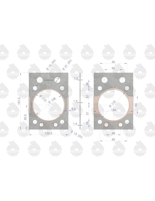 Uszczelka 46505132
Głowicy C-360 Cu
FF 050901
