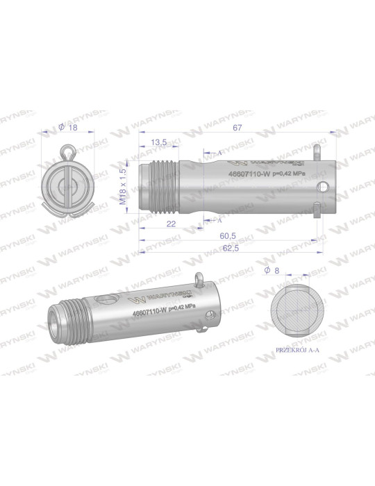 Zawór 46607110
50607150  HYDROTOR
pompy olejowej silnikowej