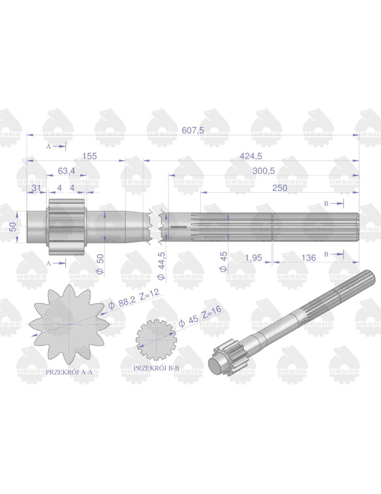 Półoś 50428220
12z do koła 55z stary typ
