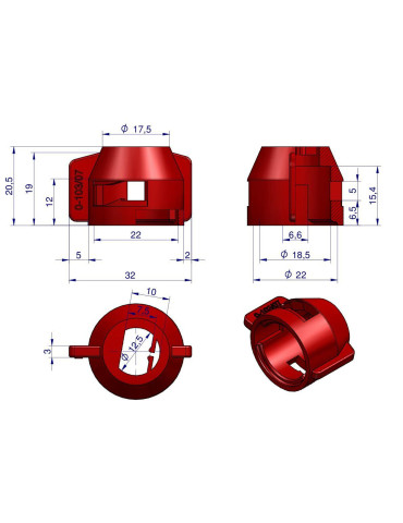 Kołpak dyszy, typ RAU
 4055070000
zatrzaskowa RAU  0-103/07
4055000000   FF 131290
AR 240086
AP0-103/07N 2