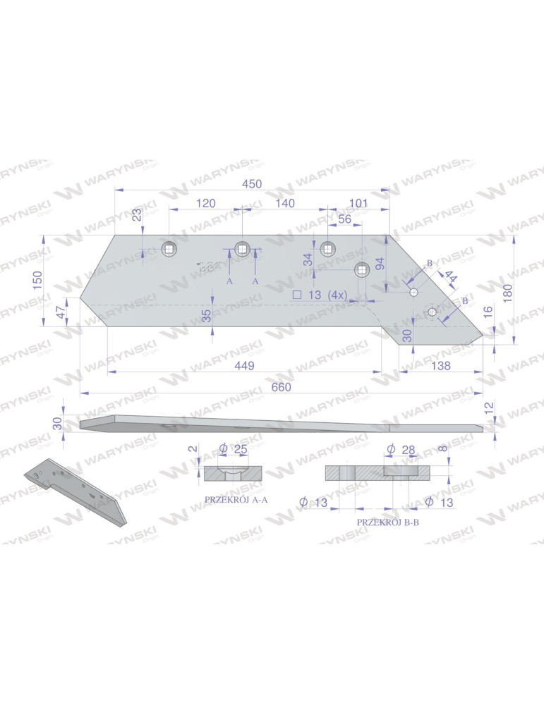 LEMIESZ PRAWY WARYŃSKI XXL
 106791150 XXL
 VIS/09  Waryński
1067911500 prawy